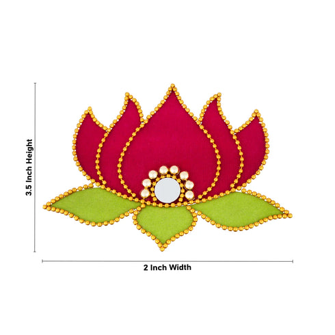 Giri Rangoli Sticker Lotus With Mirror Design Muggu Sticker For Pooja